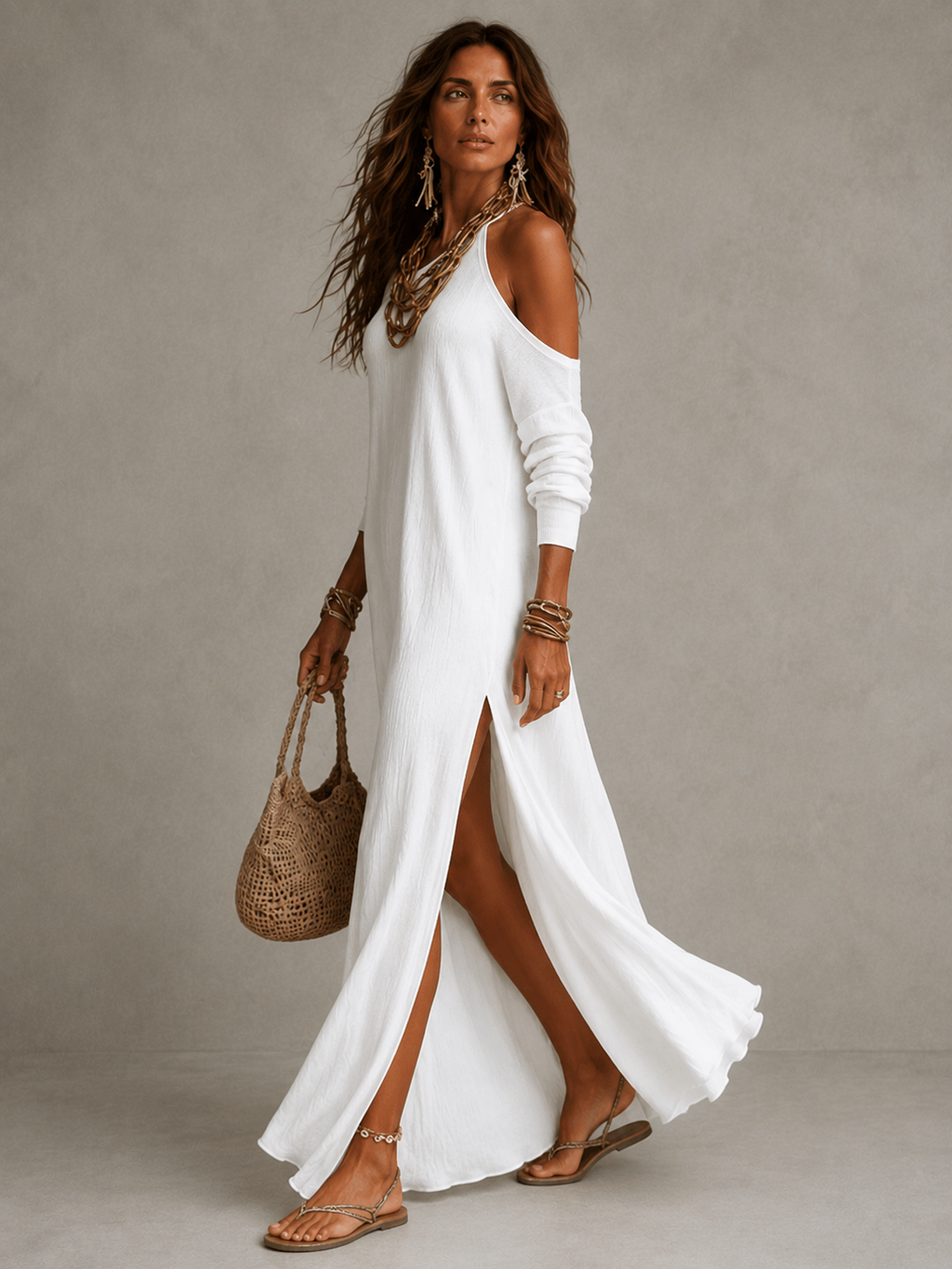 Serena | Vestido elegante de hombro abierto
