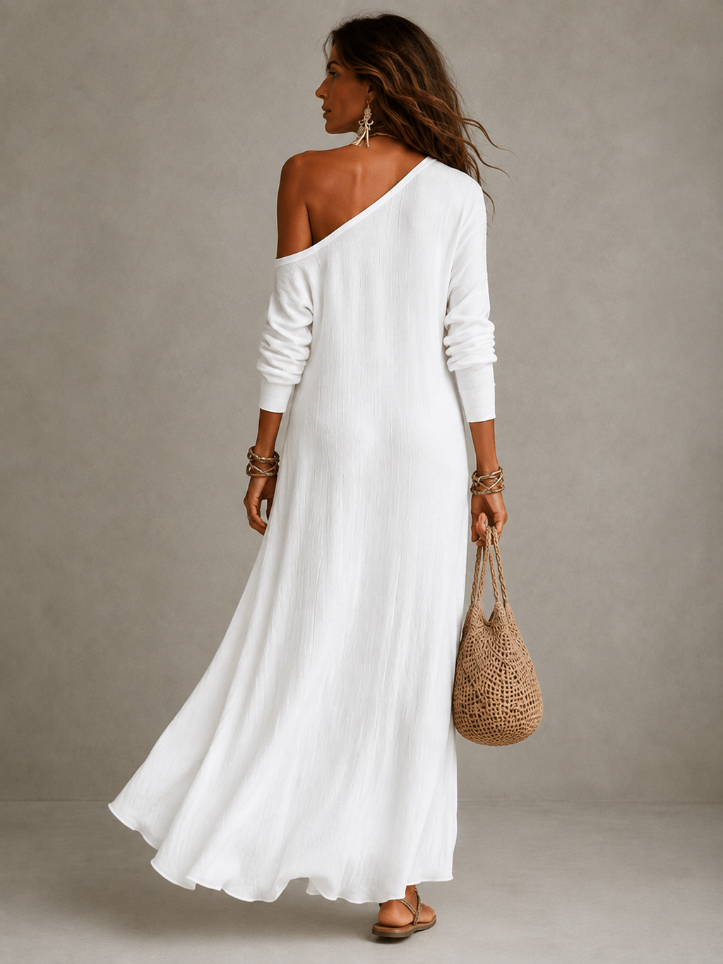 Serena | Vestido elegante de hombro abierto