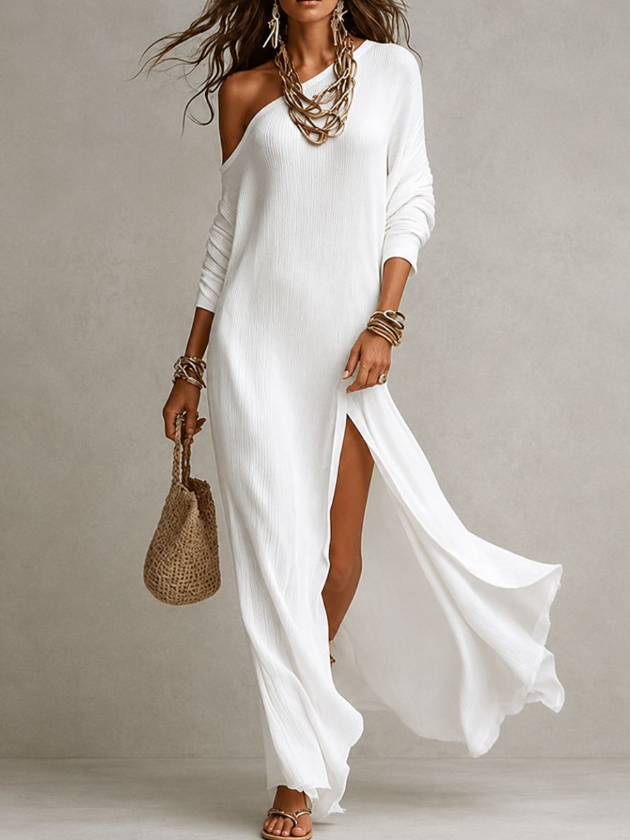 Serena | Vestido elegante de hombro abierto