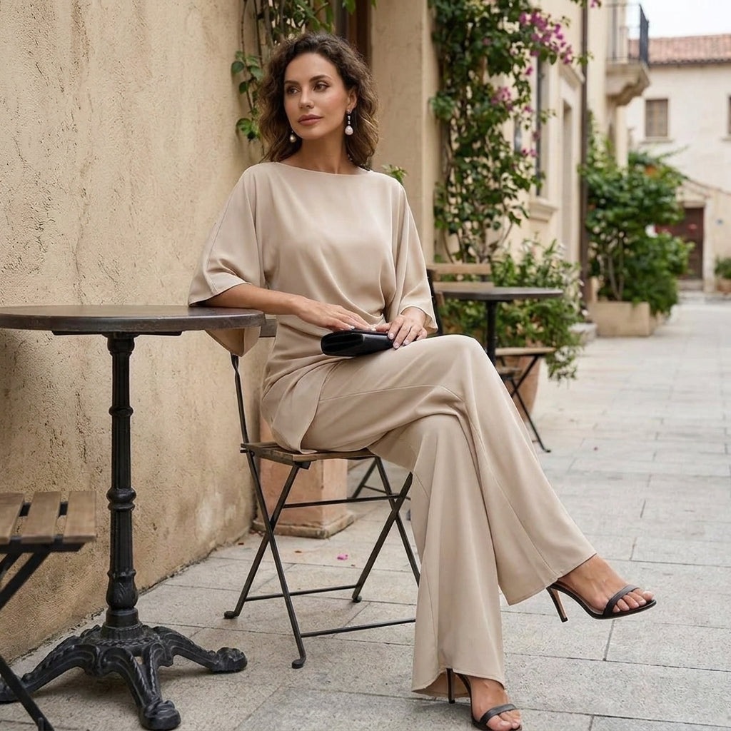 Gabriella | Conjunto de blusa y pantalón de pierna ancha