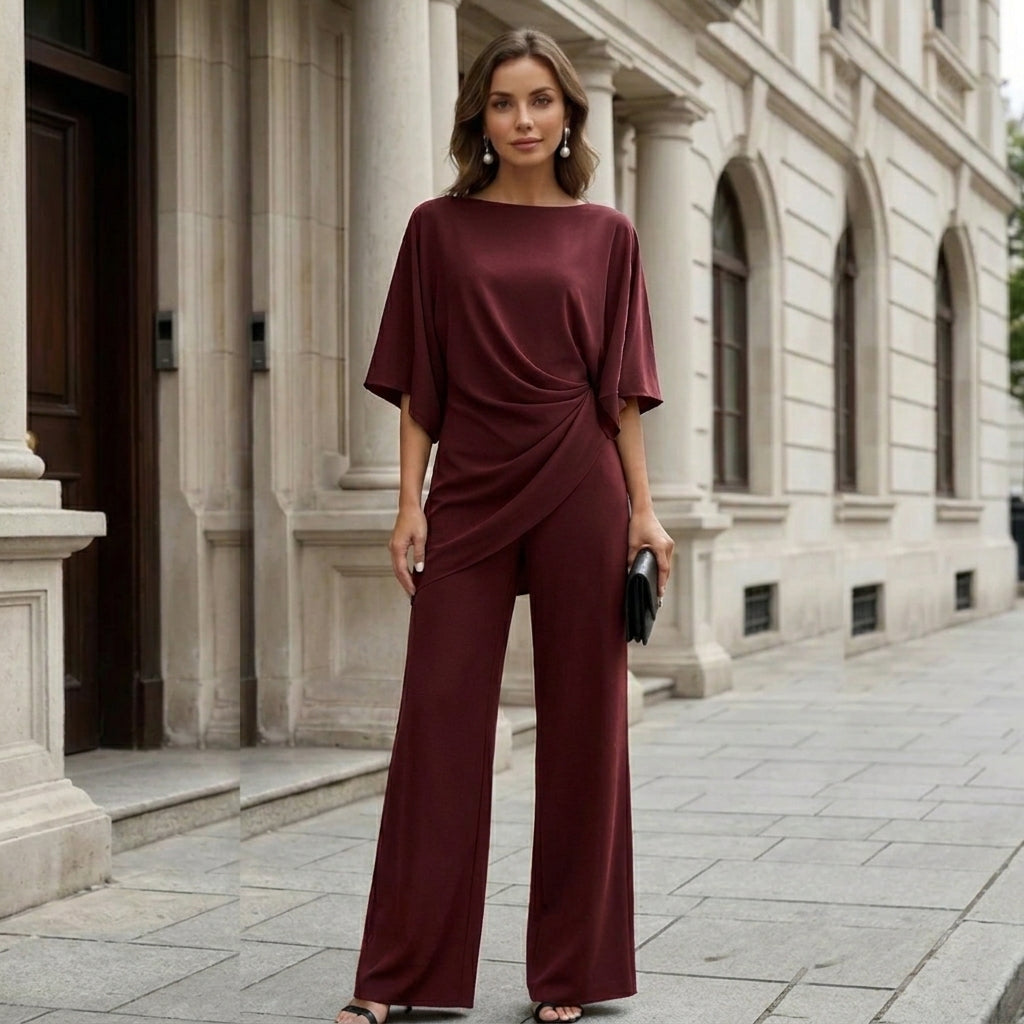 Gabriella | Conjunto de blusa y pantalón de pierna ancha