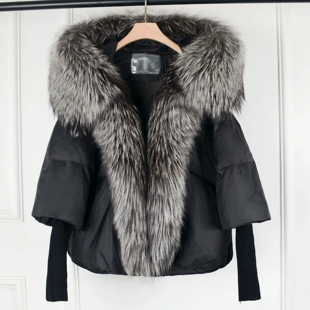 Paulina | Chaqueta acolchada con capucha de pelo