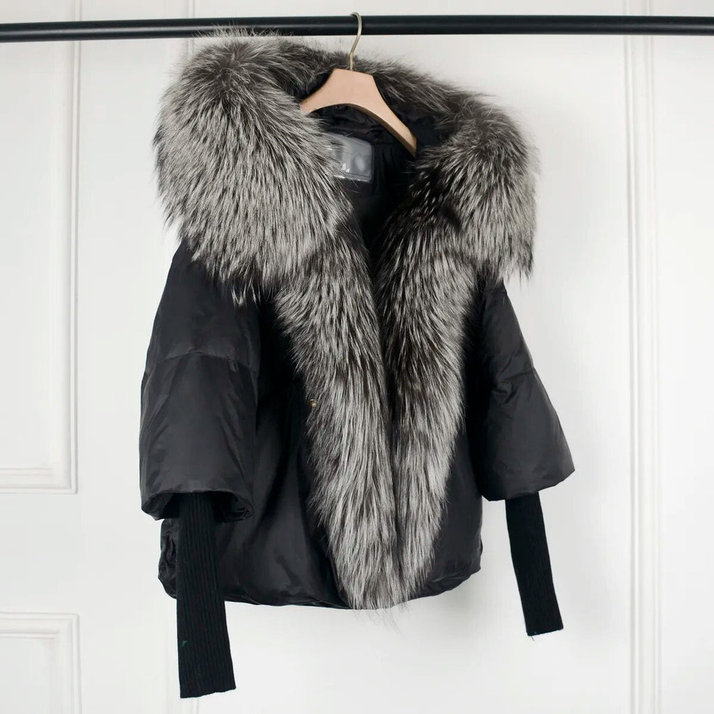 Paulina | Chaqueta acolchada con capucha de pelo