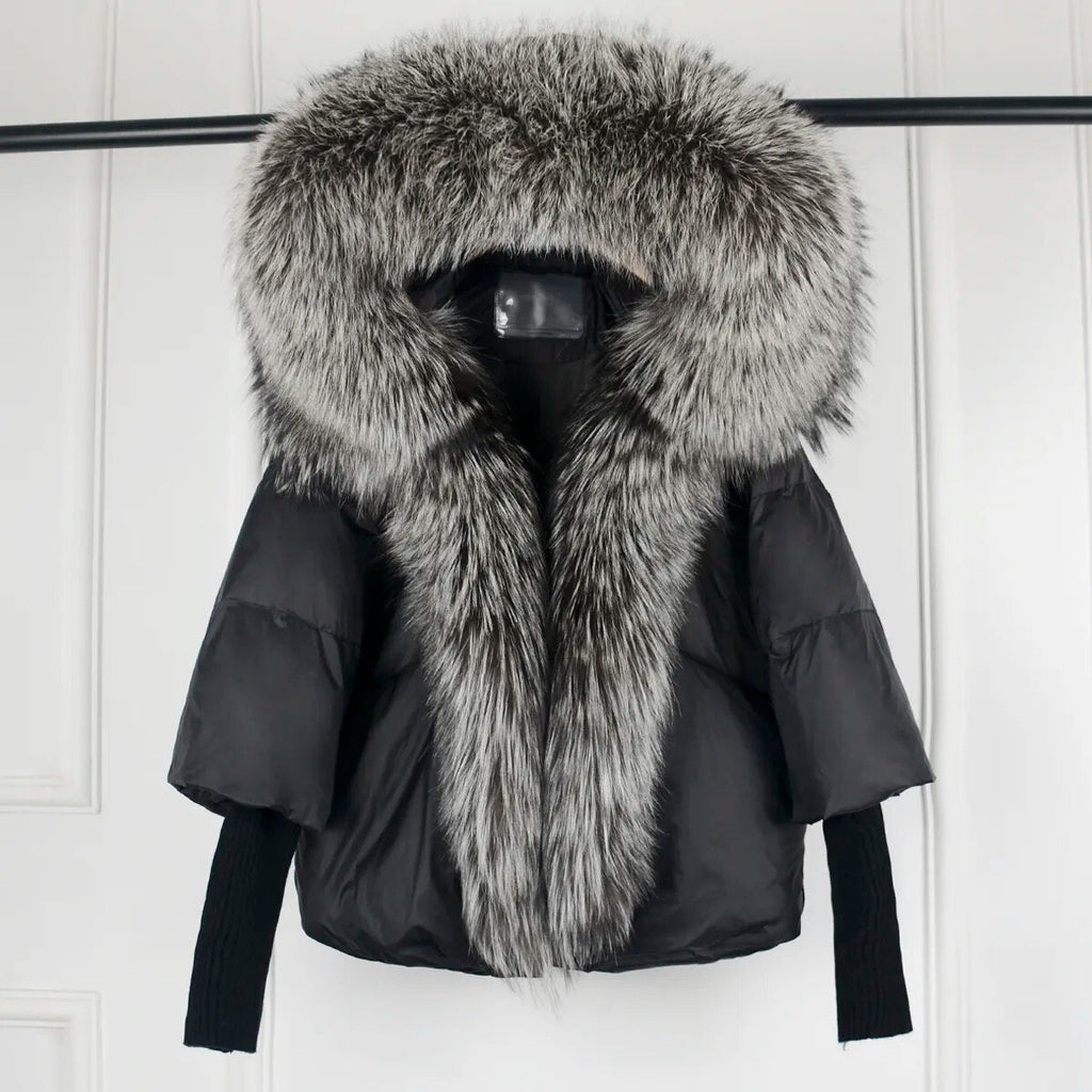 Paulina | Chaqueta acolchada con capucha de pelo