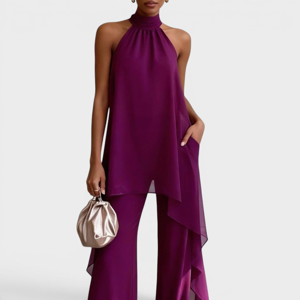 Clara | Conjunto elegante cuello halter