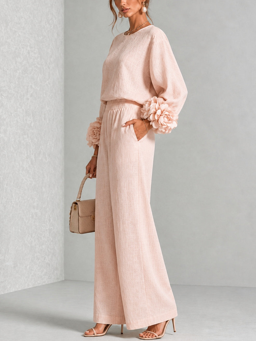 Maggie | Conjunto de dos piezas con detalles florales